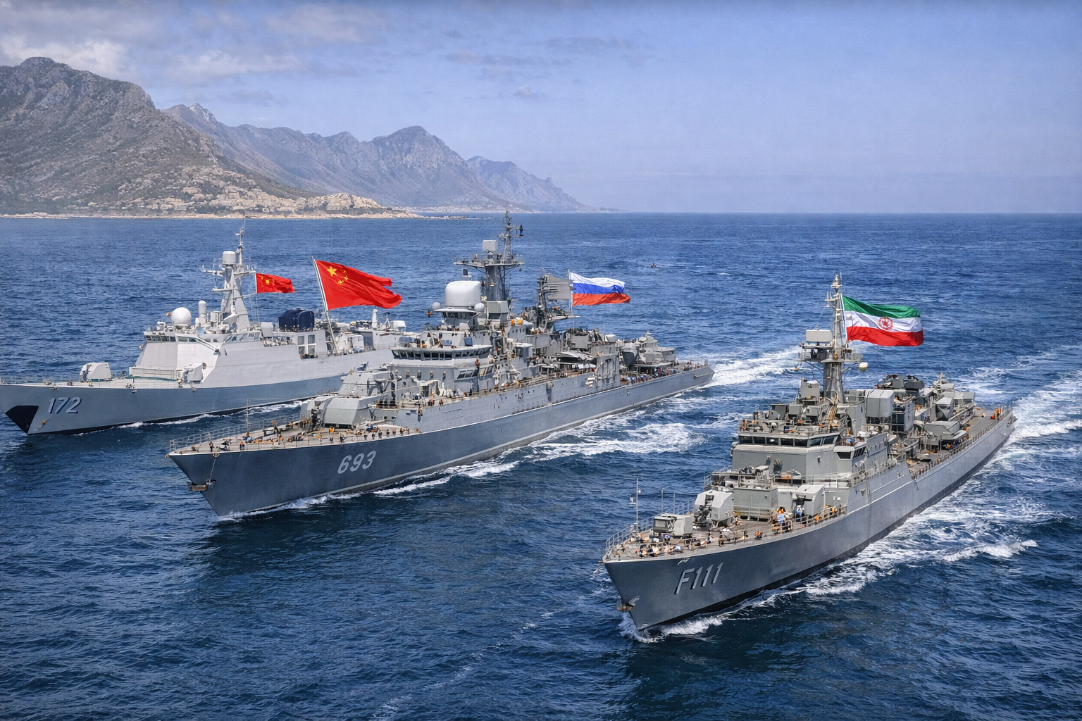 Китай, Россия и Иран проводят совместные военно-морские учения у берегов ЮАР